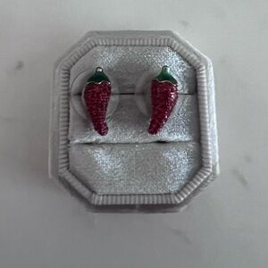 kate spade haute stuff chili pepper earrings